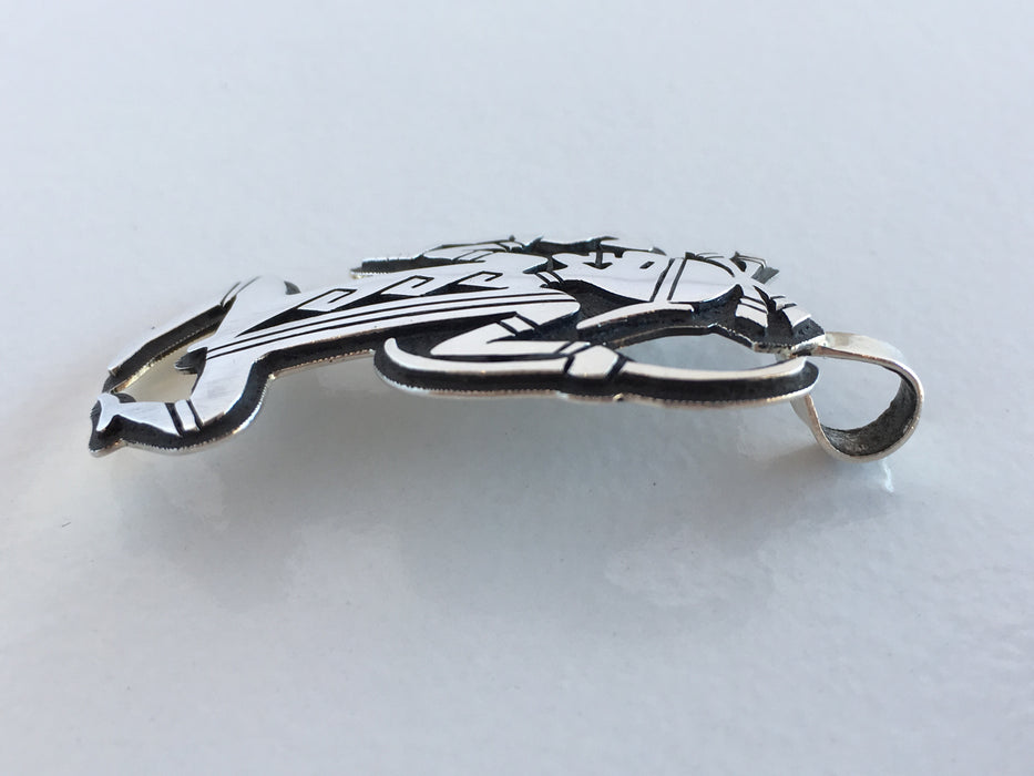 Silver Overlay Pendant, by Berra Tawahongva
