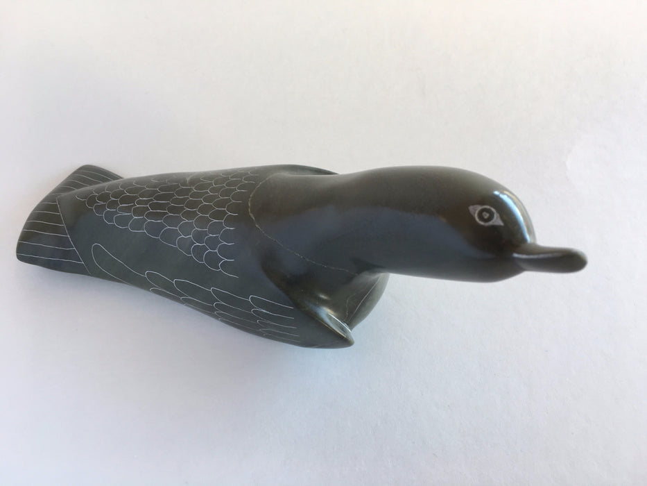 Gentle Bird Inuit Soapstone Carving, by Isaac Eyaituk