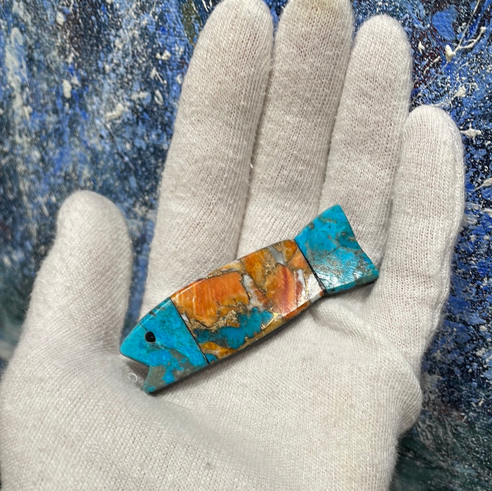 Little Swimmer Fish Pin/Pendant, by Mary Louise Tafoya