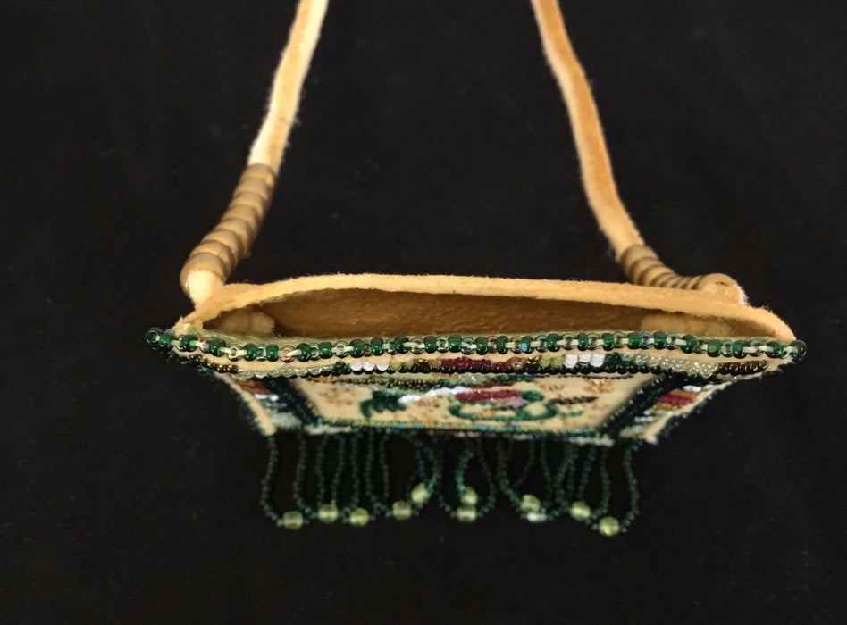 Beaded Hummingbird Necklace Bag, by Jackie L. Bread