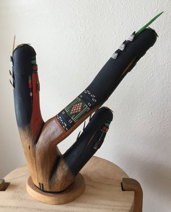 Three Long Hair Kachinas Sculpture, by Wilfred Kaye