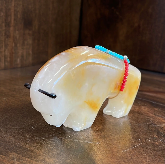 Yellow Onyx Zuni Fetish, by Todd Westika
