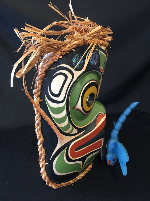 Alder Frog and Dragonfly Mask, by Ryan Morin