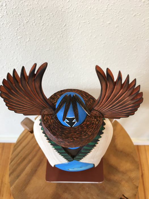 Crow Mother Ko'ko Doll Sculpture, by Gregg Lasiloo