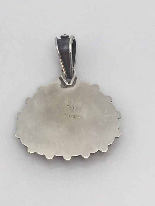 Kingman Turquoise and Silver Pendant, by Ivan Howard