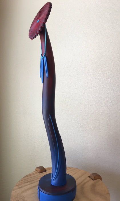 Evening Sunface Carved Sculpture, by Gregg Lasiloo