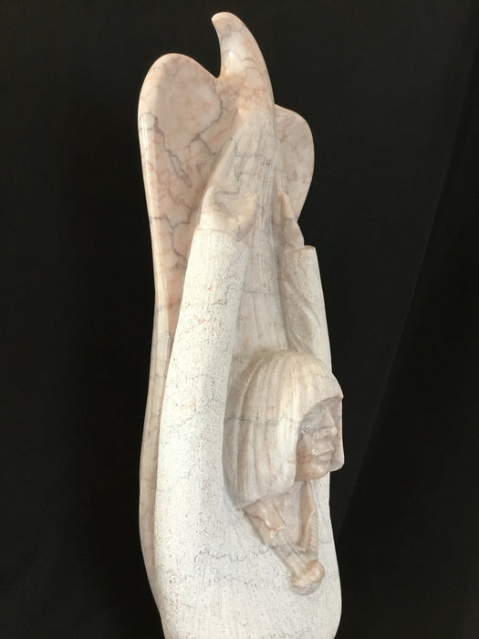 Her Spirit Companion Sculpture, by Cliff Fragua