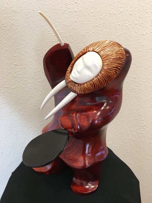 Transforming Walrus Drummer, by Mark and John Tetpon, Inupiat