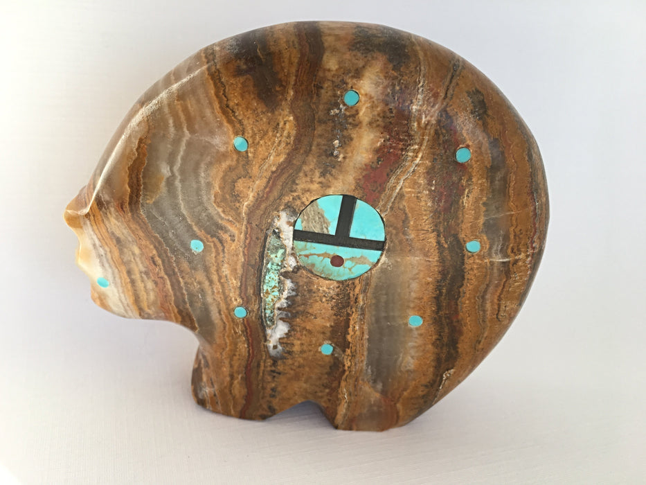 Jasper and Turquoise Bear Zuni Fetish