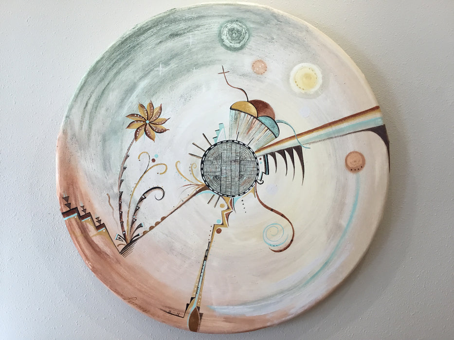 Yungyapu "The Beginning"  Hopi Painting, by Donna Humetewa Kaye (Pesavensi)