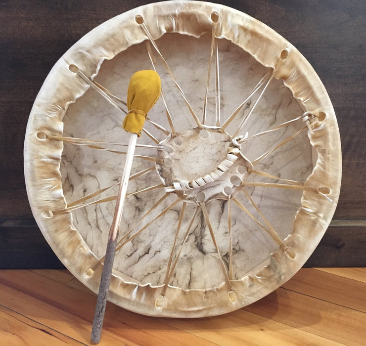 Dragonflies Deer Hide Drum, by Kandis Quam