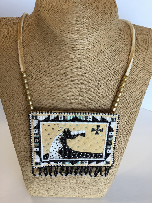 Black Star Horse Beaded Bag, by Jackie L. Bread