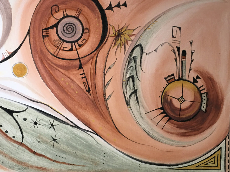 The Universe, Hopi Painting, by Donna Humetewa Kaye (Pesavensi)