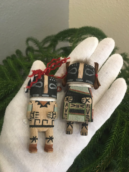 Mini-Kachina Kokopelli Couple, by Kevin Quanimptewa