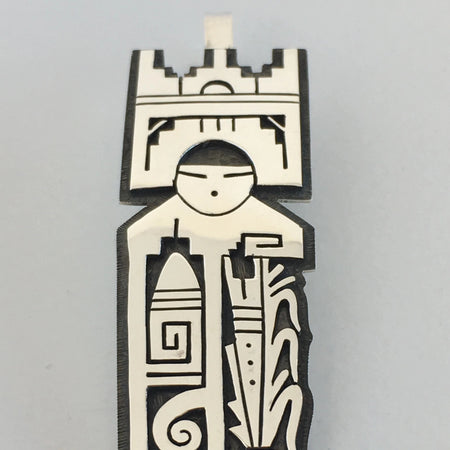 Hopi Maiden Pendant, by Berra Tawahongva, Hopi Silver Jewelry