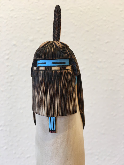 Rain Dancer Zuni Wood Sculpture, by Gregg Lasiloo
