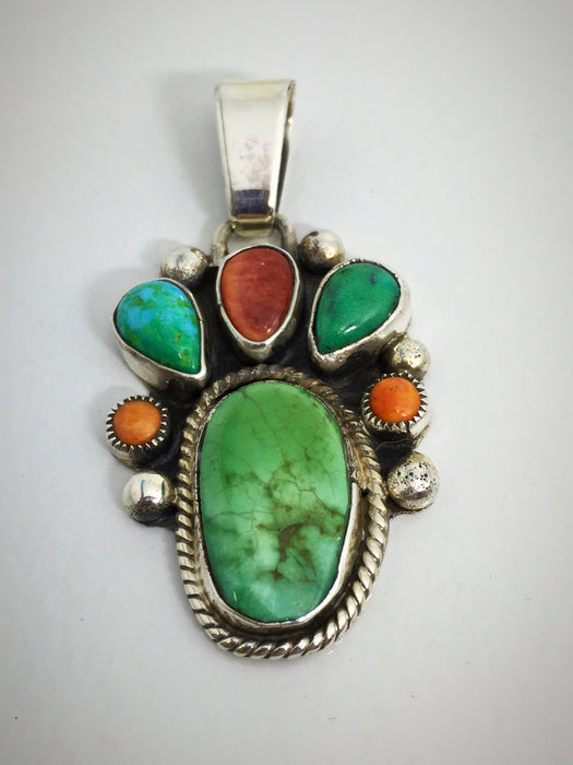 Multi-Stone Turquoise Pendant, by David Lister