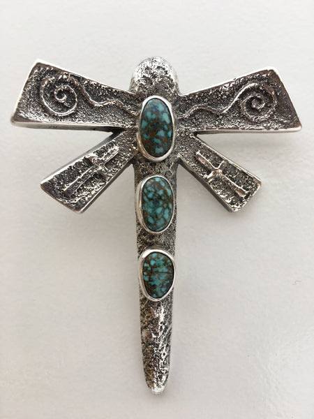 Three-Stone Dragonfly Pendant, by Gary Custer