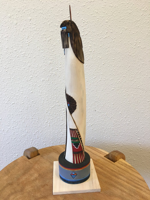 Rain Dancer Zuni Wood Sculpture, by Gregg Lasiloo