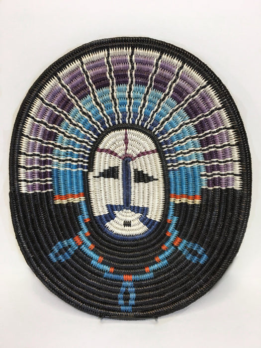 Navajo Basket, by Elsie Holiday, Moon Basket, at Raven Makes Gallery