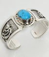 Bisbee Turquoise Cuff Bracelet, Fortune Huntinghorse