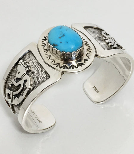 Bisbee Turquoise Cuff Bracelet, Fortune Huntinghorse