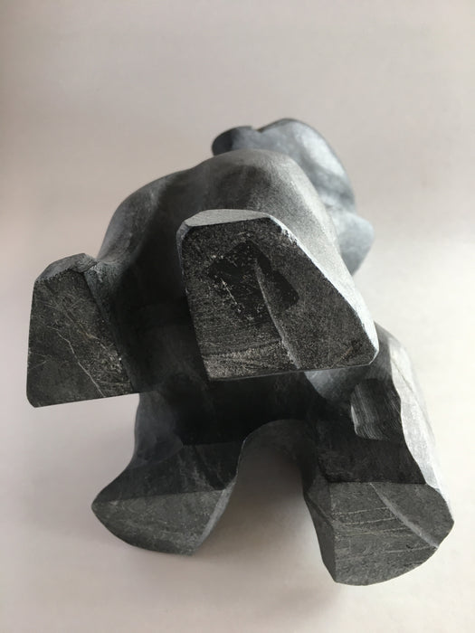 Bear Man Transformation Inuit Soapstone Carving, by Alex Alikashuak