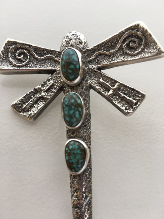 Three-Stone Dragonfly Pendant, by Gary Custer