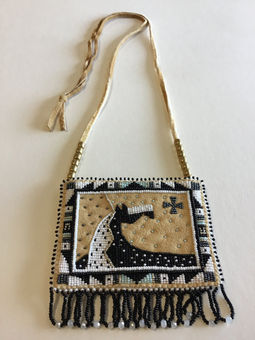 Black Star Horse Beaded Bag, by Jackie L. Bread
