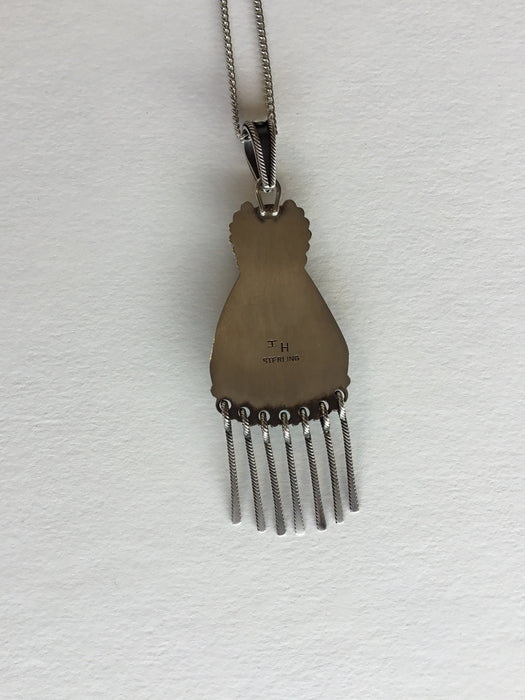 Kingman Gem and Silver Fringes Pendant, by Ivan Howard