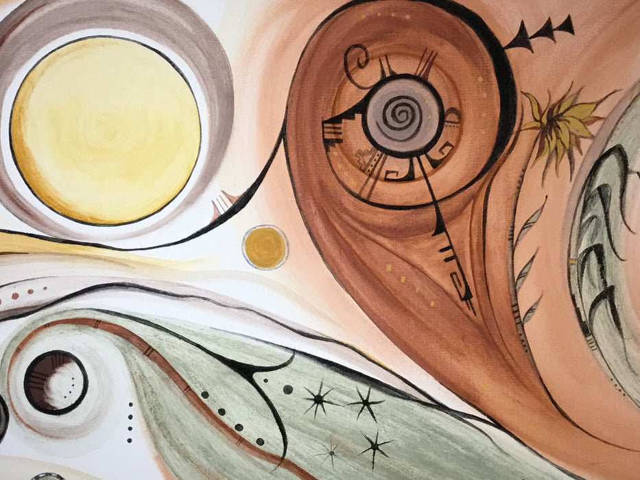 The Universe, Hopi Painting, by Donna Humetewa Kaye (Pesavensi)