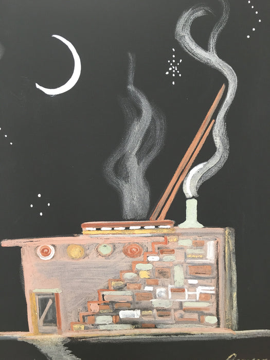 Winter Night Dance in Kiva, 3rd Mesa by Donna Pesavensi