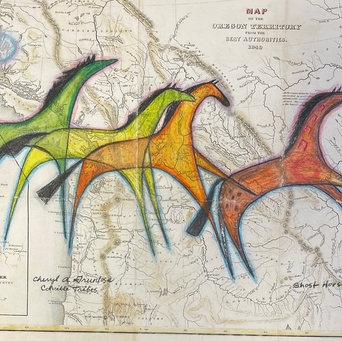 Ghost Horses, 1849 Pacific NW, Cheryl Grunlose, Colville Tribes