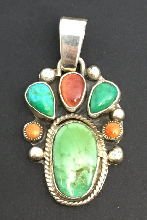 Multi-Stone Turquoise Pendant, by David Lister