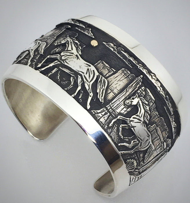 Canyon Horses Wide Cuff Bracelet, by Cody Hunter