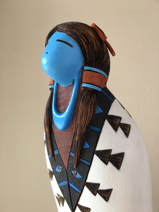 Kachina Girl Zuni Sculpture, by Gregg Lasiloo