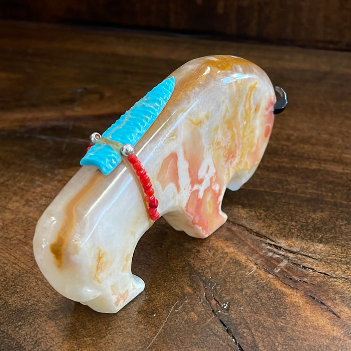 Yellow Onyx Zuni Fetish, by Todd Westika