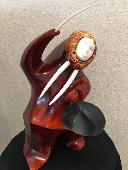 Transforming Walrus Drummer, by Mark and John Tetpon, Inupiat