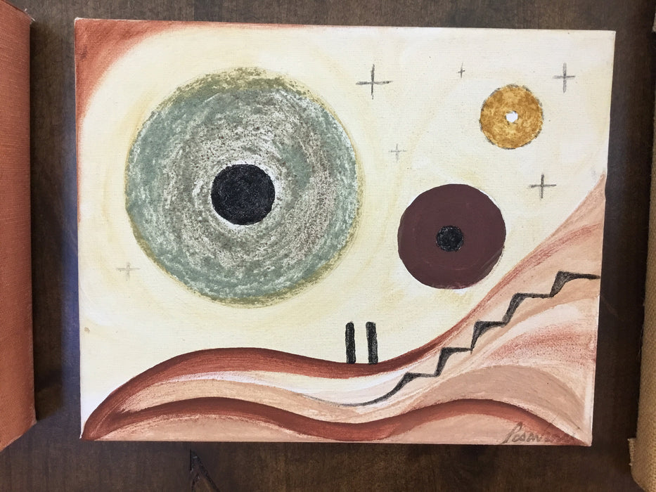 Sacred Hopi Sky Mineral Painting, by Donna Humetewa