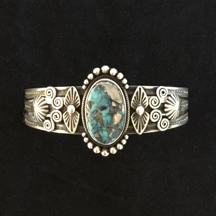 Ithaca Peak Turquoise and Silver Bracelet, by Ivan Howard