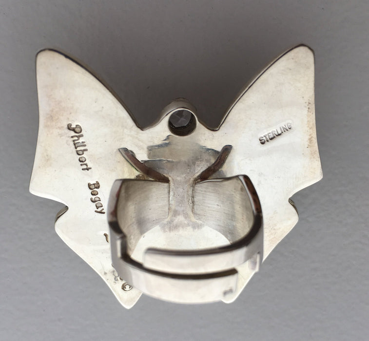 Bold Butterfly Ring, by Philbert Begay