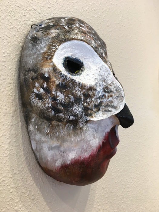 Snowy Owl Transformation Ceramic Mask, by Terresa White