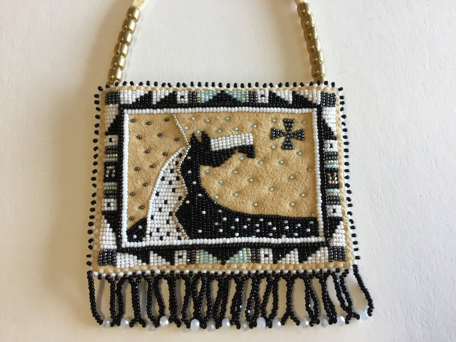 Black Star Horse Beaded Bag, by Jackie L. Bread