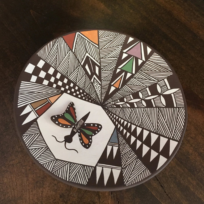 Acoma Fine Line Butterfly Plate, by Carolyn Concho