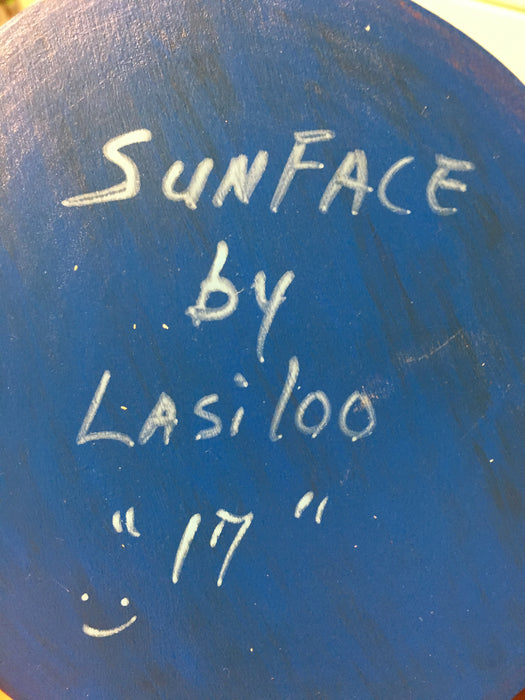 Evening Sunface Carved Sculpture, by Gregg Lasiloo
