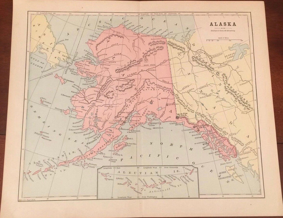 Alas'kaaq Taya'uq, Aleutian Islander, 1882 Map of Alaska, by Heather Johnston