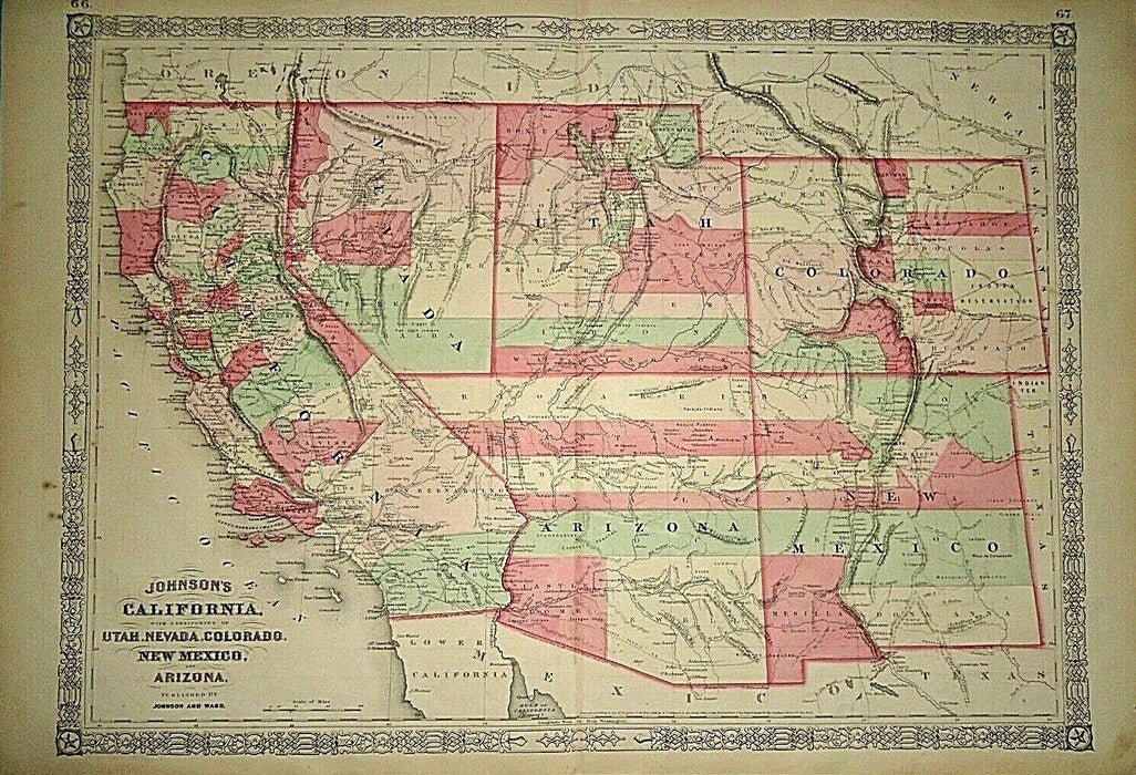 Our Culture, 1864 American Southwest Territories Map, Douglas Yazzie, Navajo