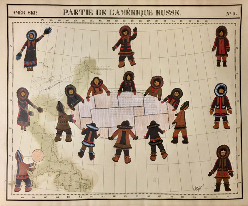 Celebrations, 1827 Map of SW Alaska, Heather Johnston, Alutiiq